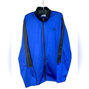 AND1 Mens Blue and Black Colorblock Track Jacket